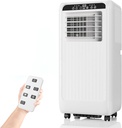Portable Air Conditioners, 8000 BTU Portable AC for Rooms Up to 350 Sq.Ft. 3-In-1 Unit with Fast Cooling, Dehumidifier & Three Speed Fan, 24H Timer/Remote Control/Quiet, Black LED Control Panel