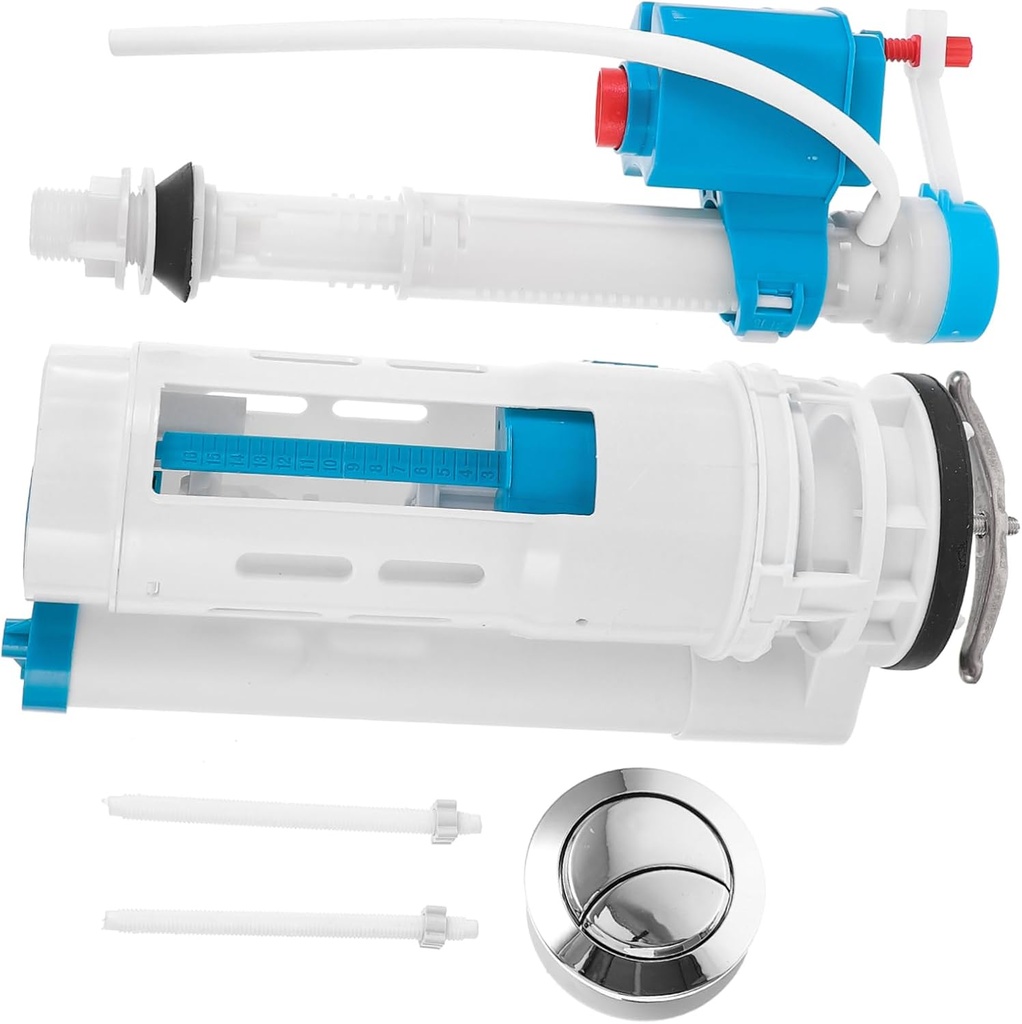 VILLCASE Old Style Toilet Water Valve Repair Kit Plastic Water Inlet and Drainage Valves for Tank Height Easy Install Toilet Tank Accessories for Leak Prevention and Flush Improvement