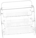 Luxshiny Multi Layer Kitchen Food Preparation Plate Transparent Stacking Storage Rack for Vegetables and Side Dishes for Home Bbqs and Dining Events