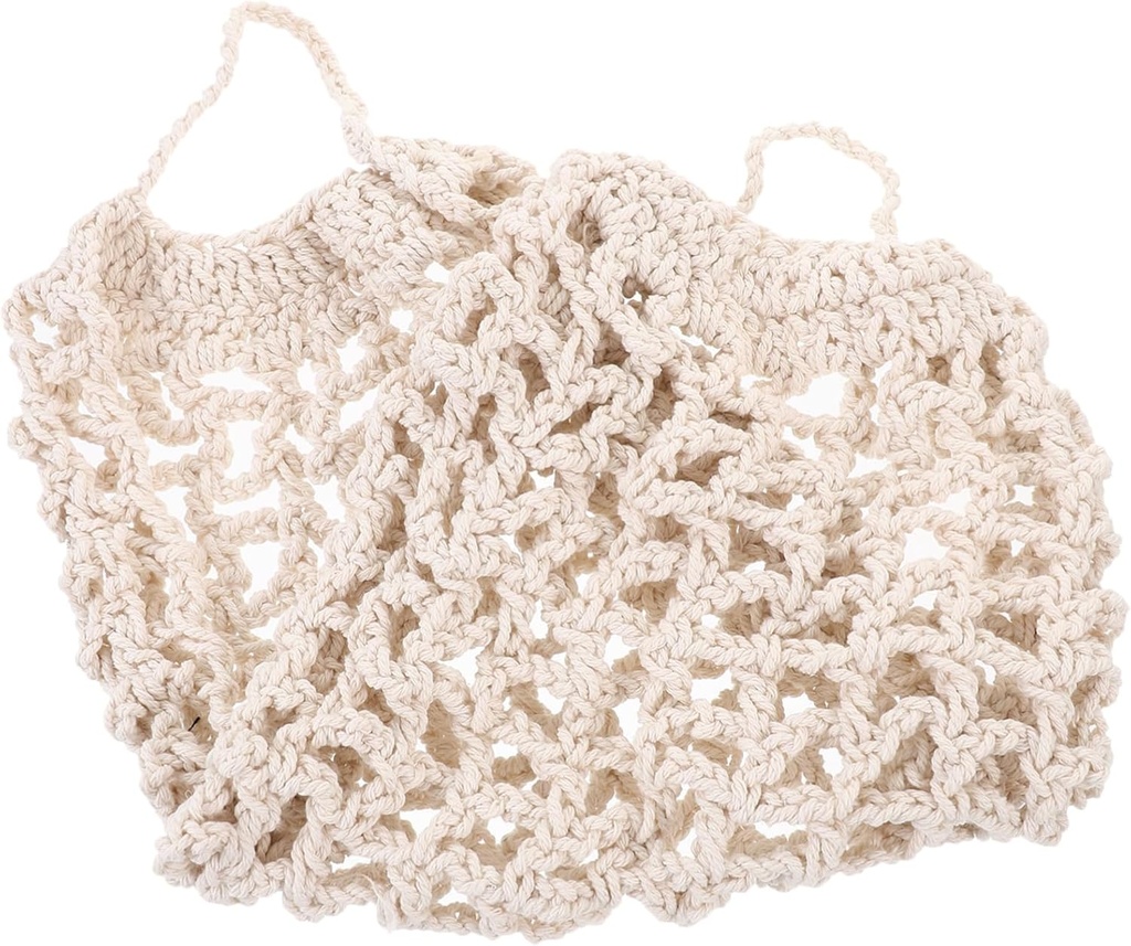 Kitchen Storage Mesh Bag Vegetable Fruit Hammock Woven Net Fruit Hanging Basket Storage Bin for Shelves Organizing Baskets