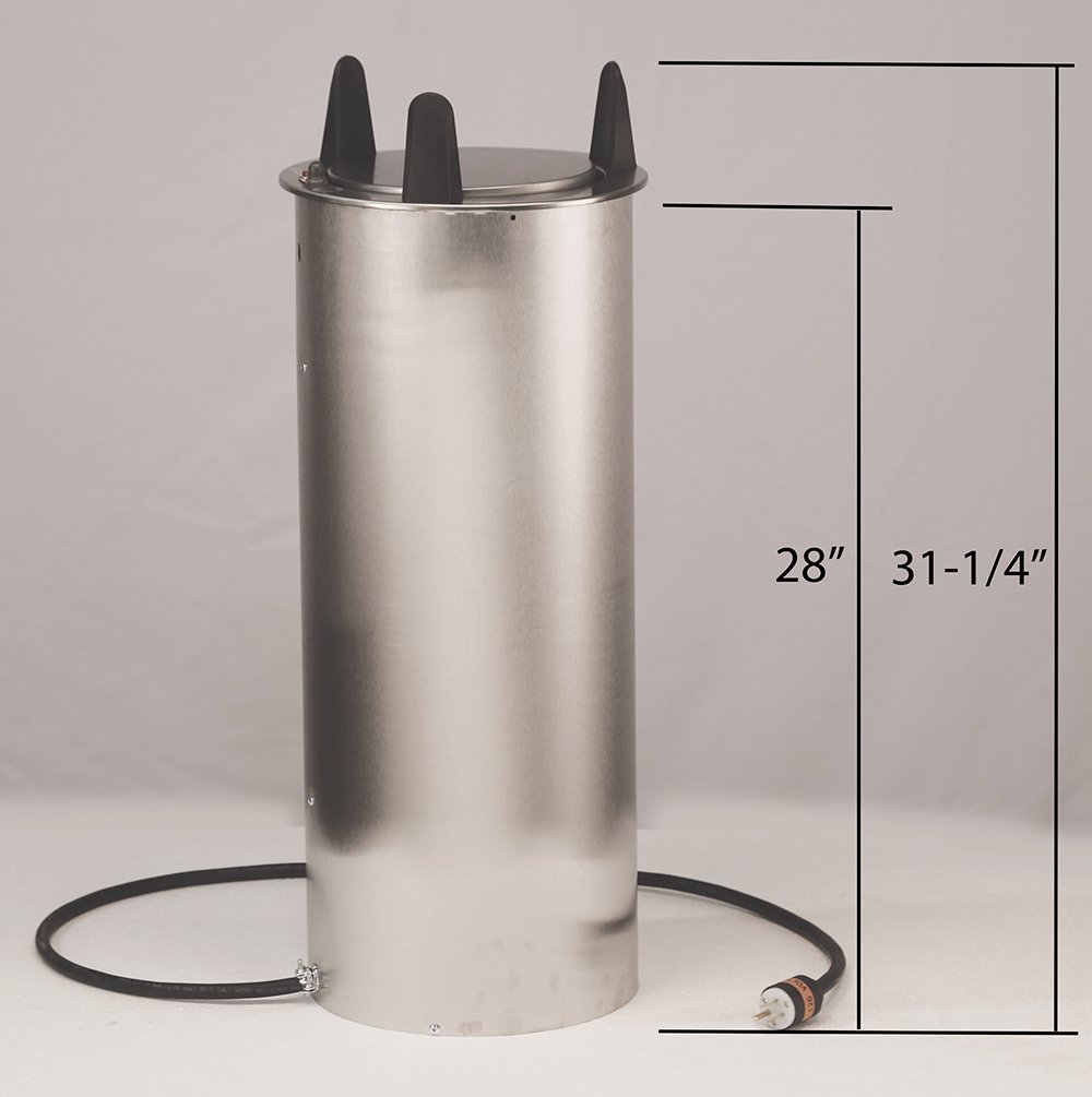 Lakeside 6009 Food Service Regular Heated Drop-in Plate Dispenser, Stainless Steel (Fully Assembled)