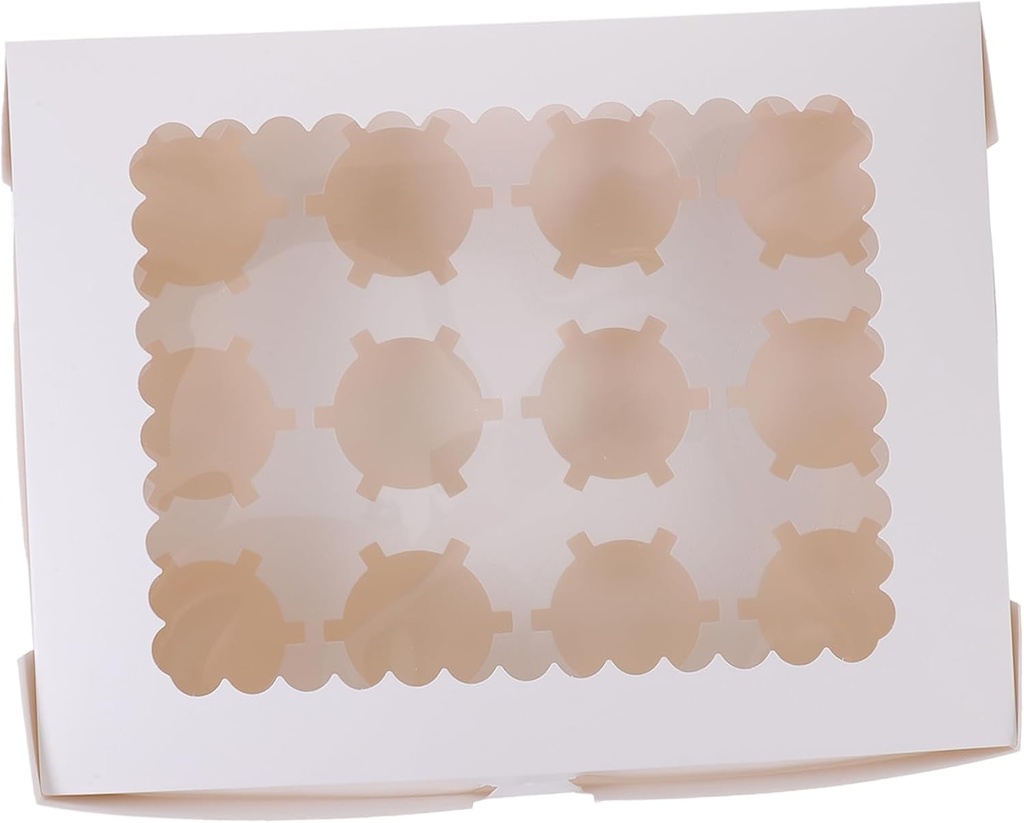 4pcs Clear Window Cupcake Boxes Cake Carrier Containers for and Packaging of Donuts and Treats Safe and Lightweight Design