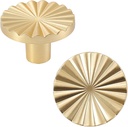 6 Pack Gold Kitchen Cabinet knobs and Pulls - Brushed Gold Zinc Cupboard Drawer Handles for Dresser Drawers