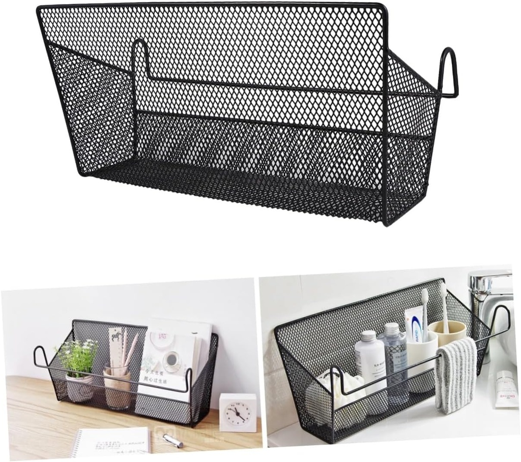 2pcs Hanging Storage Baskets Capacity Bedside Wall Baskets for Dormitory Bedroom Bathroom Kitchen