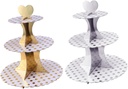PRETYZOOM 2pcs Combination Cake Stand Dessert Stand Cupcake Holders for Parties Weddings