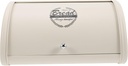 Unomor Vintage Corner Bread Storage Bin Practical Household Bread Box for Countertop Iron Design with Smooth Edges for Kitchen Bakery and Shop Ivory White