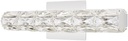 Keighley 18 in. Chrome LED Crystal Vanity Light Bar