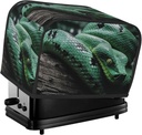 Snake On Branch 2 Slice Toaster Covers Bread Machine Cover Quilted Dustproof Fingerprint Protectors Small Washable Appliance Cover Bread Maker Dust Protection Universal Size