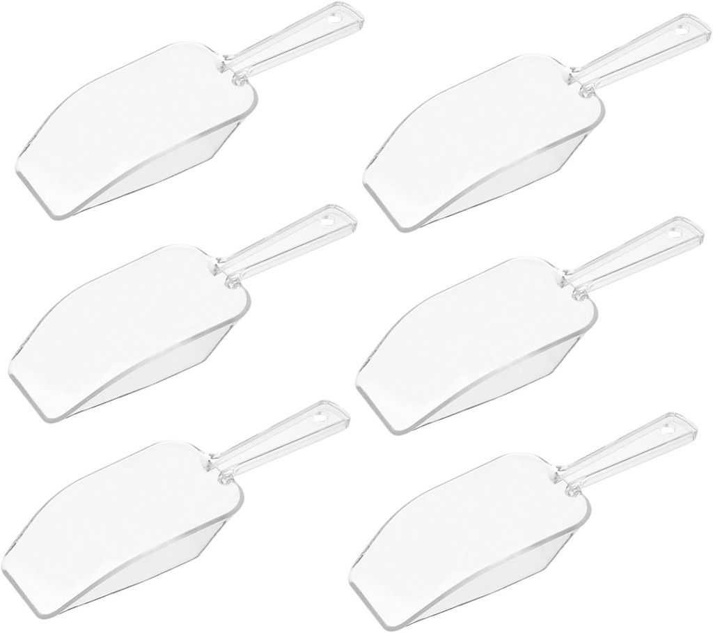 Alipis 6pcs Plastic Ice Scoops for Candy Desserts and Ice Cream for Weddings Buffets and Parties Lightweight and Easy to Use