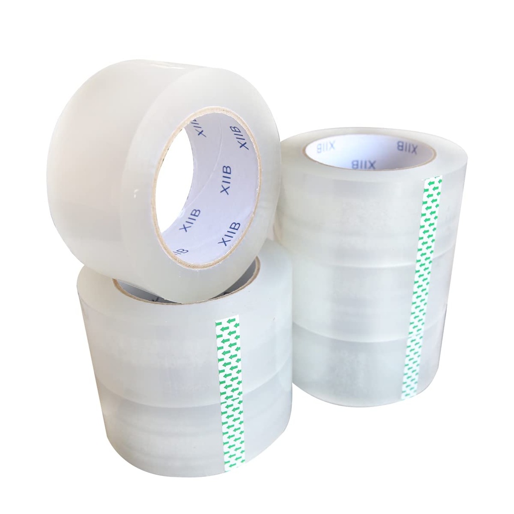 36 Rolls Clear Packing Tape, 2 Inch Wide, 2.0mil Thickness, 110 Yard Per Roll and Heavy Duty Industrial Tape (1 Case-36Rolls)