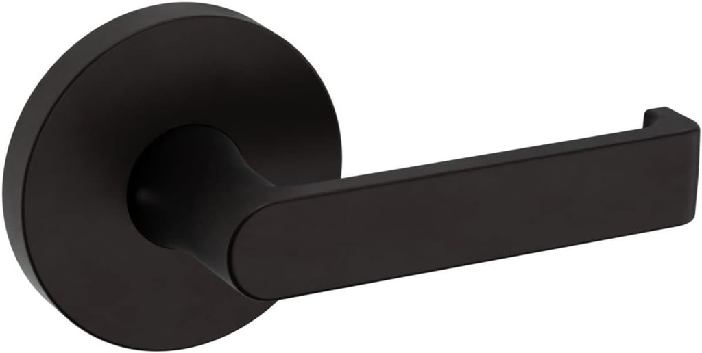 Baldwin 5105.RDM 5105 Right Handed Non-Turning One-Sided Dummy Door Lever with 5046 Rose from The Estate Collection - Oil Rubbed Bronze