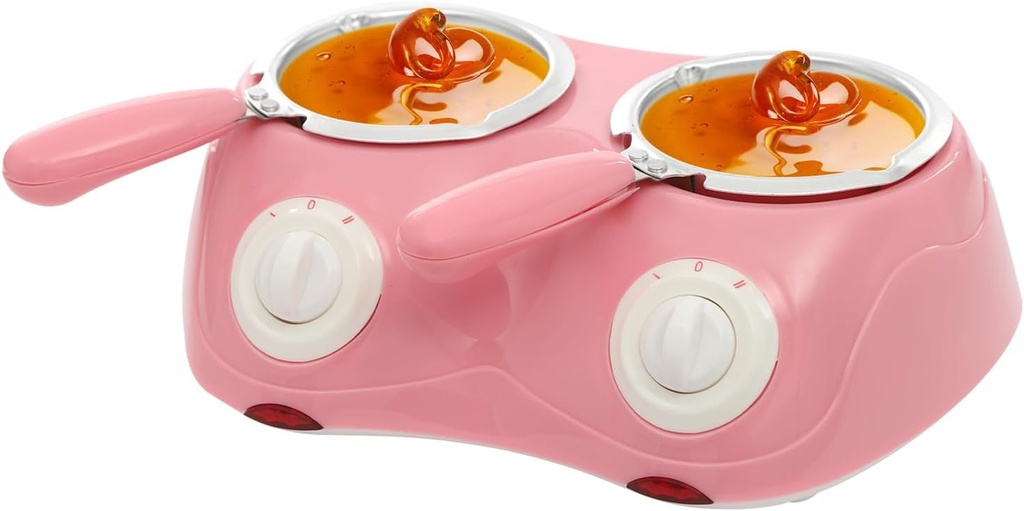 Dual Electric Chocolate Melting Pot Set 2 Distinct Gears Chocolate Fondue Set Cute Candy Making & Fondue Fountain Kit with Molds & Forks for Milk Chocolate Cheese Butter Candy