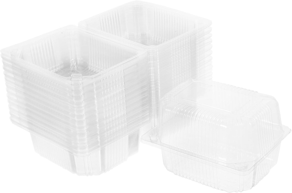 50pcs Cake Boxes for Storage Small Baking Boxes Lids Cupcake Container for Display