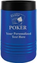 Custom Beverage Holder, 12 oz Blue Personalized Poker Insulated Can Cooler Prime