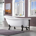 WOODBRIDGE B0023-MB-Feet+MB-Drain Bathtub, Matte Black