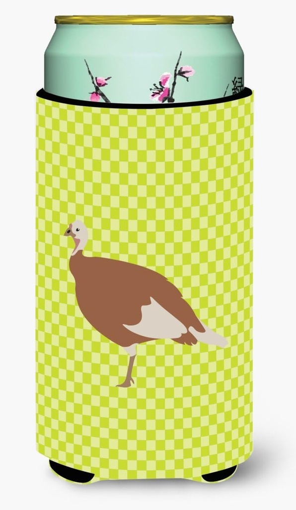 Caroline's Treasures BB7810TBC Jersey Buff Turkey Hen Green Tall Boy Hugger Can Cooler Sleeve Hugger Machine Washable Drink Sleeve Hugger Collapsible Insulator Beverage Insulated Holder