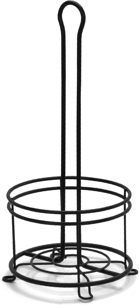 BROOKSTONE, Stylish Toilet Paper Holder, Freestanding Bathroom Tissue Organizer, Minimalistic Storage Solution, Modern Trending Design [Holds MEGA Rolls], Black