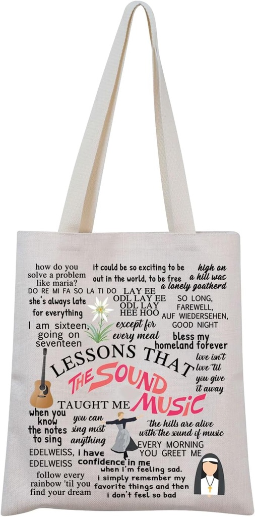 Broadway Musical Encouragement Quote Tote BagMusical Lover Gift Musical Merchandise