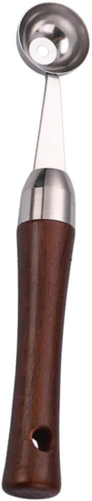 Alipis Melon Spoon Fruit Baller Scoop Stainless Steel Dishwasher Safe Smooth Surface Wood Handle Multi-purpose