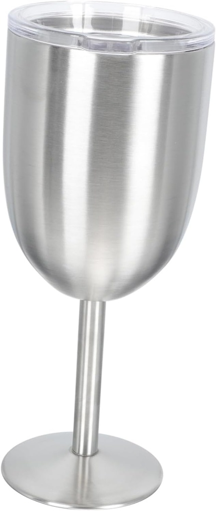 Garneck Stainless Steel Double Red Wine Goblet with Insulation for Household Use Multi Function Wine Glass for Home Restaurant Party and Family Gatherings