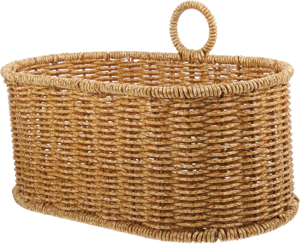 iplusmile Large Capacity Hanging Storage Basket for Kitchen Wall Woven Organizer for Ginger Garlic Fruits and Vegetables Stylish Boho Wall Decor for Home and Balcony Storage