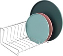 IMEEA Plate Organizer for Cabinet Space Saver SUS304 Stainless Steel Dish Organizer Plate Holder Small Dish Drying Rack