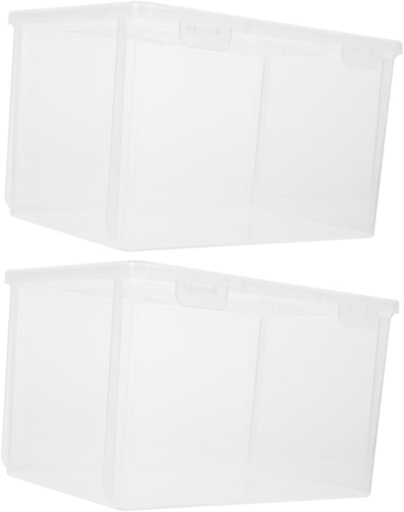 2pcs Reusable Bread Storage Box Medium Fridge Organizer for Freshness Food Sealing Container for Bread Snacks and Food