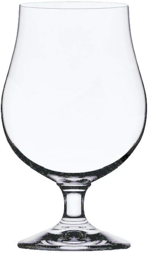 Stolzle Lausitz Bierpokale German Made Crystal Berlin Beer Glass Belgian Tulips Style, Set of 6