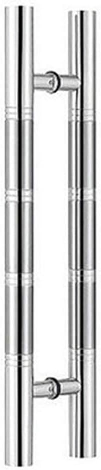 Heavy Duty Chrome Finish Sliding Barn Door Handle Set Double Side Pull for Toilet Kitchen Office Outdoor Indoor Replacement Pull and Flush Door Handle 24 inch Size