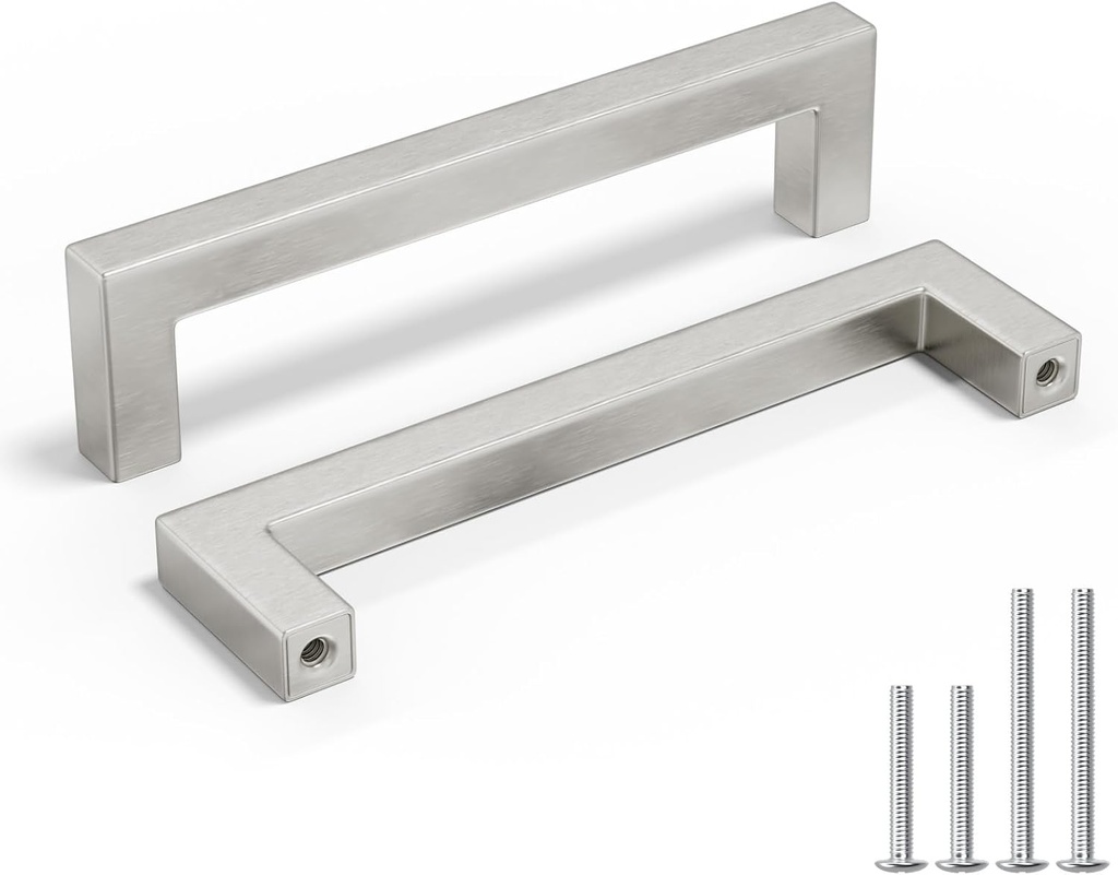 homdiy 30 Pack 5in Brushed Nickel Cabinet Pulls Kitchen Cabinet Handles Modern Drawer Pull Stainless Steel Handle for Kitchen Hardware 5in Hole Centers