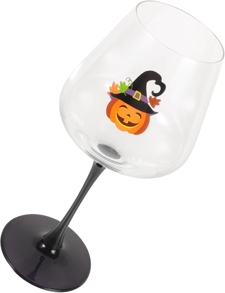 Didiseaon Halloween Wine Goblet Pumpkin Cocktail Cup Tall Glassware Party Supplies for Wedding