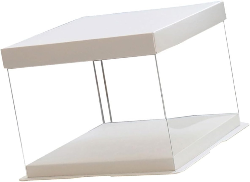 1pc Transparent Cake Box Plastic Dessert Container for Birthday Cakes Stylish Storage Parties and Celebrations Single Design