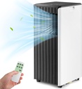 SIMOE 8000BTU Portable Air Conditioner, Cooling, Dehumidifier & Fan Portable AC Unit w/Remote Control Window Kit, Cools Up To 250 Sq. Ft. Black