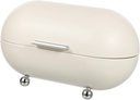 PRETYZOOM Metal Bread Box for Kitchen Countertop Bread Storage Container with Smooth Rolling Door Sturdy Food Holder Vintage Design for Organized Kitchen Essentials