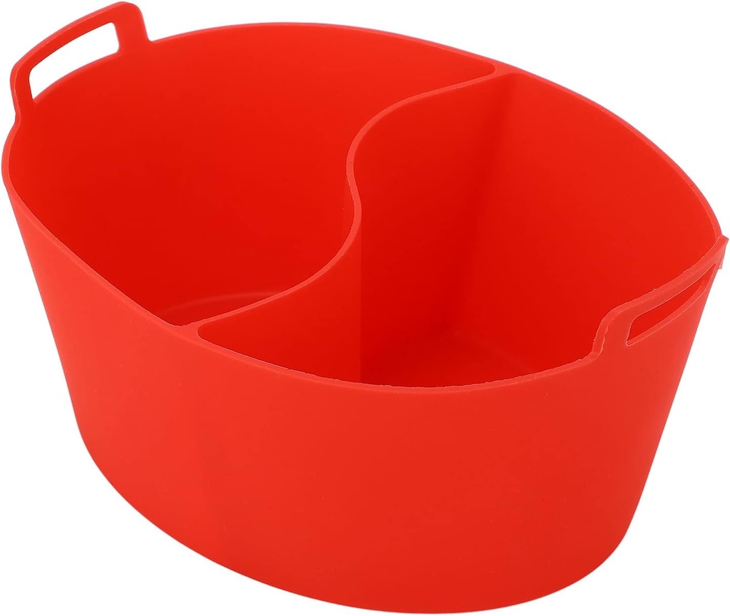 Slow Cooker Liners, Reusable Food Grade Silic Cooking Bags Fits 7-8QT Oval Slow Cookers, Dual Cooking Dishwasher Crock Pot Insert Accessories[9.4x4.9inRed]