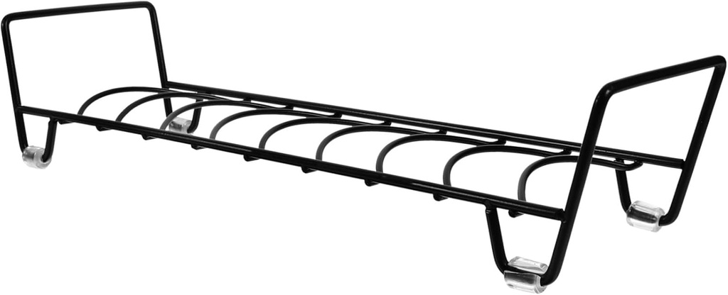 Mobestech 1Pc Draining Bowl Storage Rack Multi Functional Plate Holder with Shaped Slots for Kitchen Organization Black Stylish Design Space Saving Holds Up to Plates