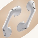 2 Pack 12 Inch Grab Bars for Bathtubs and Showers for Seniors, Heavy Duty Shower Handle for Elderly, Suction Cup Removable Handrails Handicap Bath Grip Bathroom Safety Grips（White）