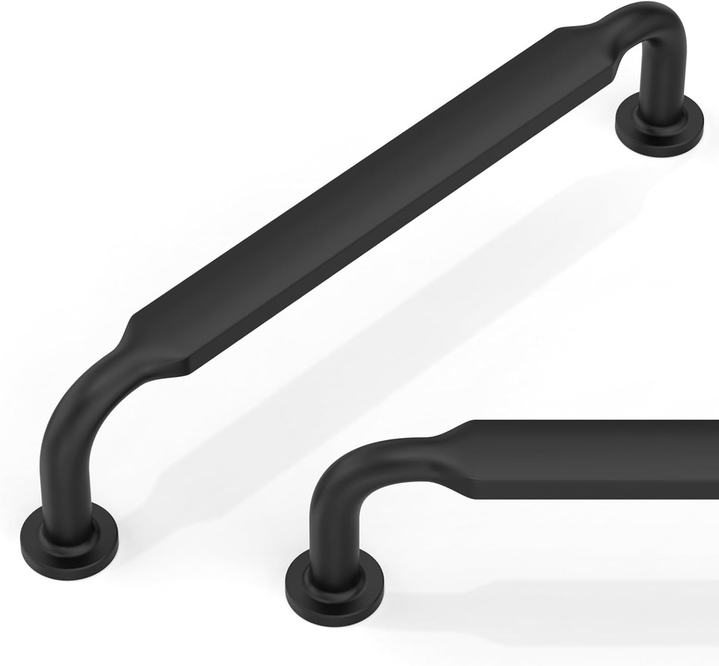 10 Pack Matte Black Cabinet Pulls 5 Inch(128mm) Kitchen Cabinet Handles Cabinet Hardware for Drawer Pulls