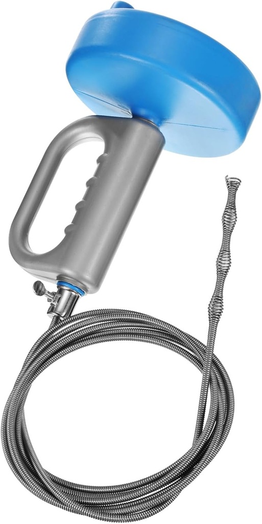 HARFINGTON Drain Augers 10 Ft Stainless Steel Flexible Plumbing Auger Hair Drain Cleaner Tool Toilet Auger Clog Remover Tool for Kitchen Bathroom Shower Sink Toilet Bathtub, Blue