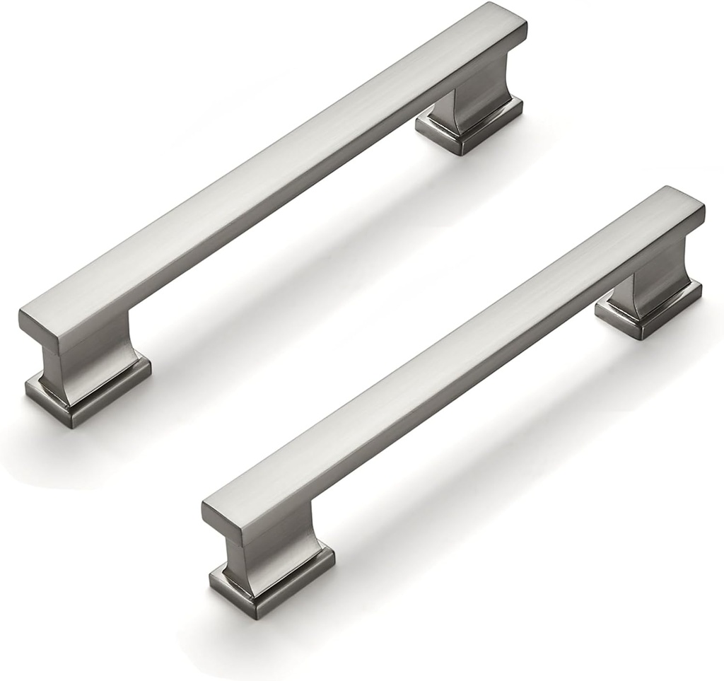 LIMUR 10 Pack 5 Inch (128 mm) Hole Center Cabinet Pulls Brushed Nickel Cabinet Handle Drawer Pull Drawer Handles Wardrobe Handle Dresser Pulls Kitchen Hardware for Cupboard Pull