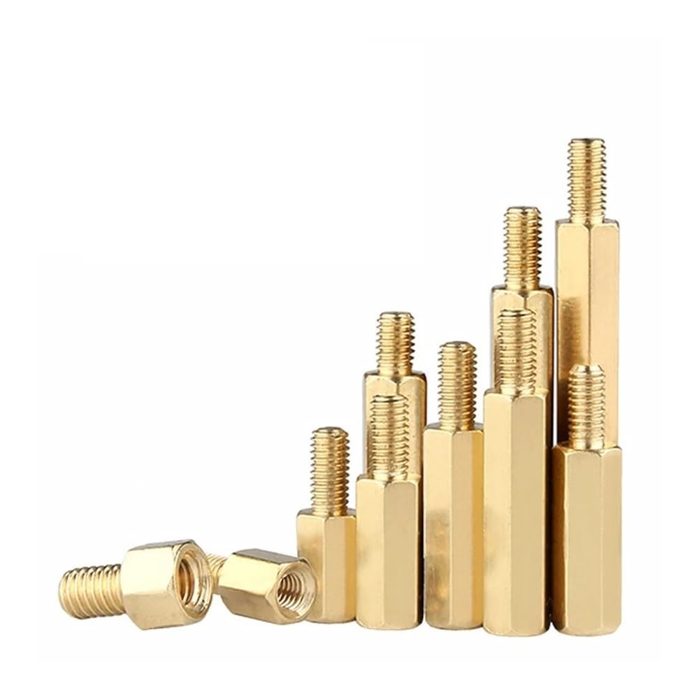 10pcs/lot M2 M2.5 M3 Hexagon Brass Spacing Screws Threaded Pillar PCB Computer PC Motherboard Standoff Spacer Fasteners Nuts(26mm x10pcs,M2.5)