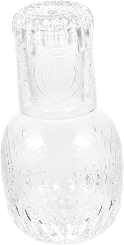 GLEAVI 1 Set Elegant Glass Water Kettle with Cup Jug Glass for Home Office Parties for Juices Iced Tea and Refreshing Beverages