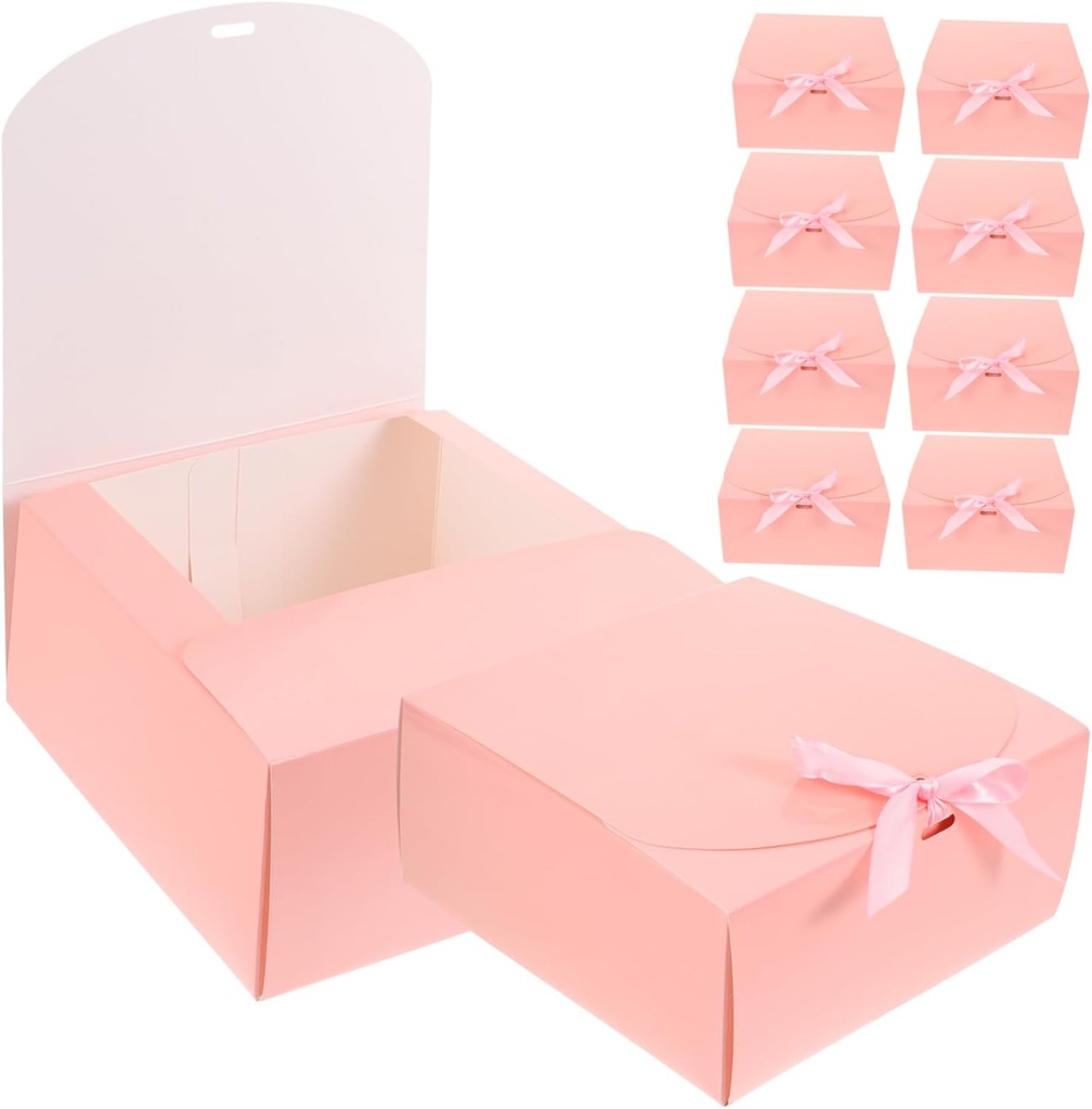 PLAFOPE Bakery Decorative Box Cupcake Carrier Box Festival Case Impressive Bowknot Design for Special Occasions