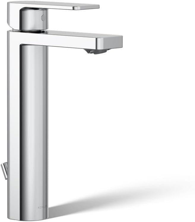 Kohler K-23475-4N-CP Parallel Tall Single Handle Bathroom Sink Faucet, .5 GPM, Polished Chrome