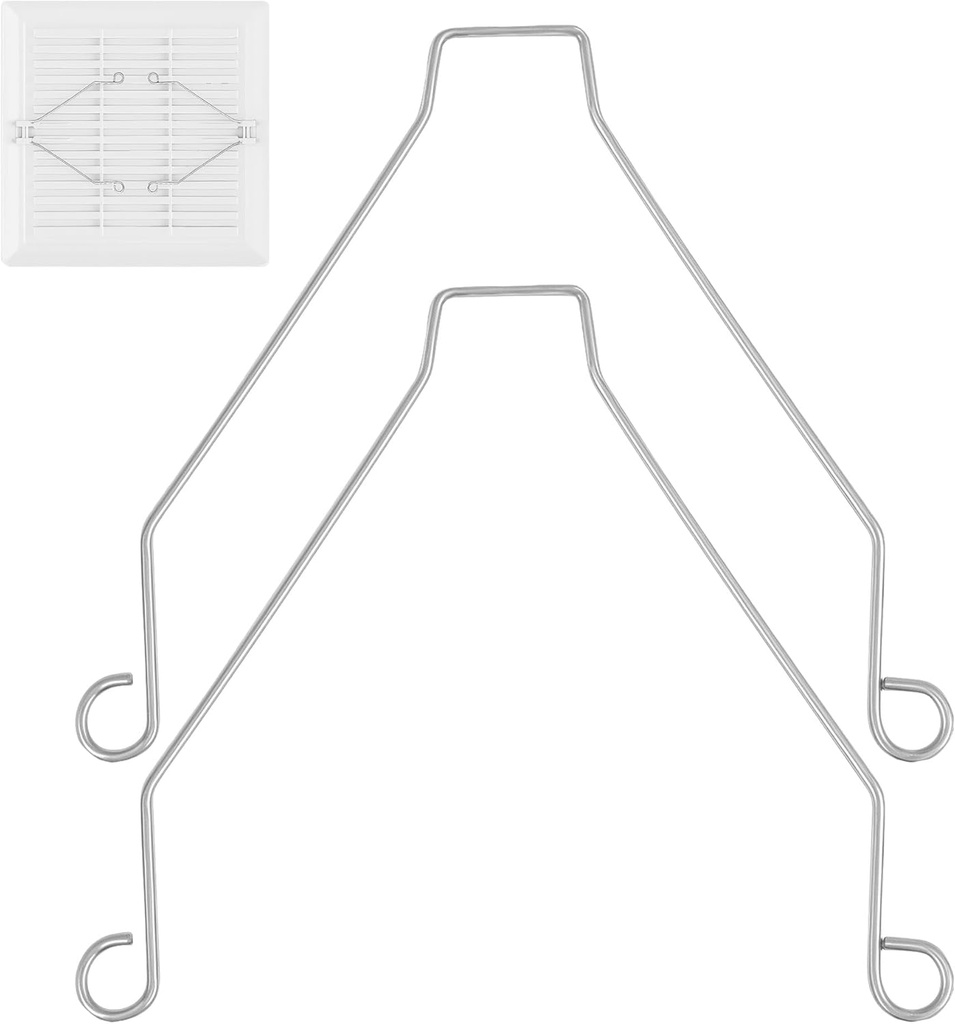 2 Pack S99140187 Replacement Grille Spring Clips for Broan-Nutone Square Ceiling/Wall-Mount Exhaust Fans, Anti-corrosion Stainless Steel Fan Spring Clips, Restores Automatic Closure