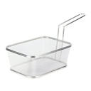 GET 4-818610 Large Metal Fryer Serving Basket, 8" x 6", Stainless Steel