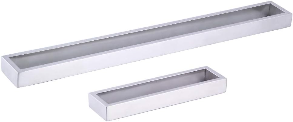 GERZWY Bathroom Hardware Set 2 Piece Towel Ring and Towel Bar SUS 304 Stainless Steel Wall Mounted Brushed Finish HG17701-2LS