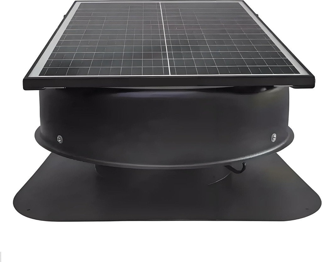 Hybrid Solar Attic Fan, Solar Roof Vent Fan, Solar-Powered Roof Exhaust Fan, Roof Mount Vent for House Ventilation, with Remote Control