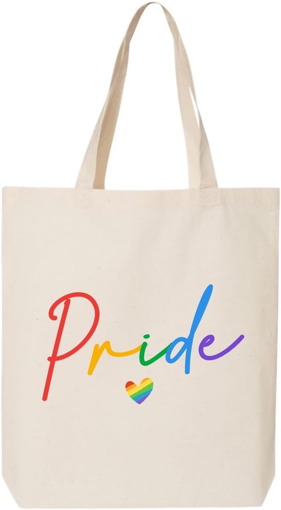 Tees & Tails Pride Canvas Multipurpose Tote Bag | Reusable All-Natural Gift Bag | LGBTQ+ | Pride Month |1276