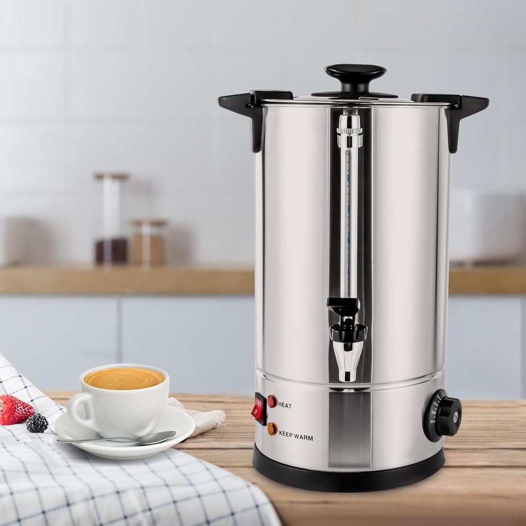 Commercial Grade Stainless Steel 8L/2.11gal Coffee Urn Coffee Maker Hot Water Urn for Home, Party, Office, Wedding